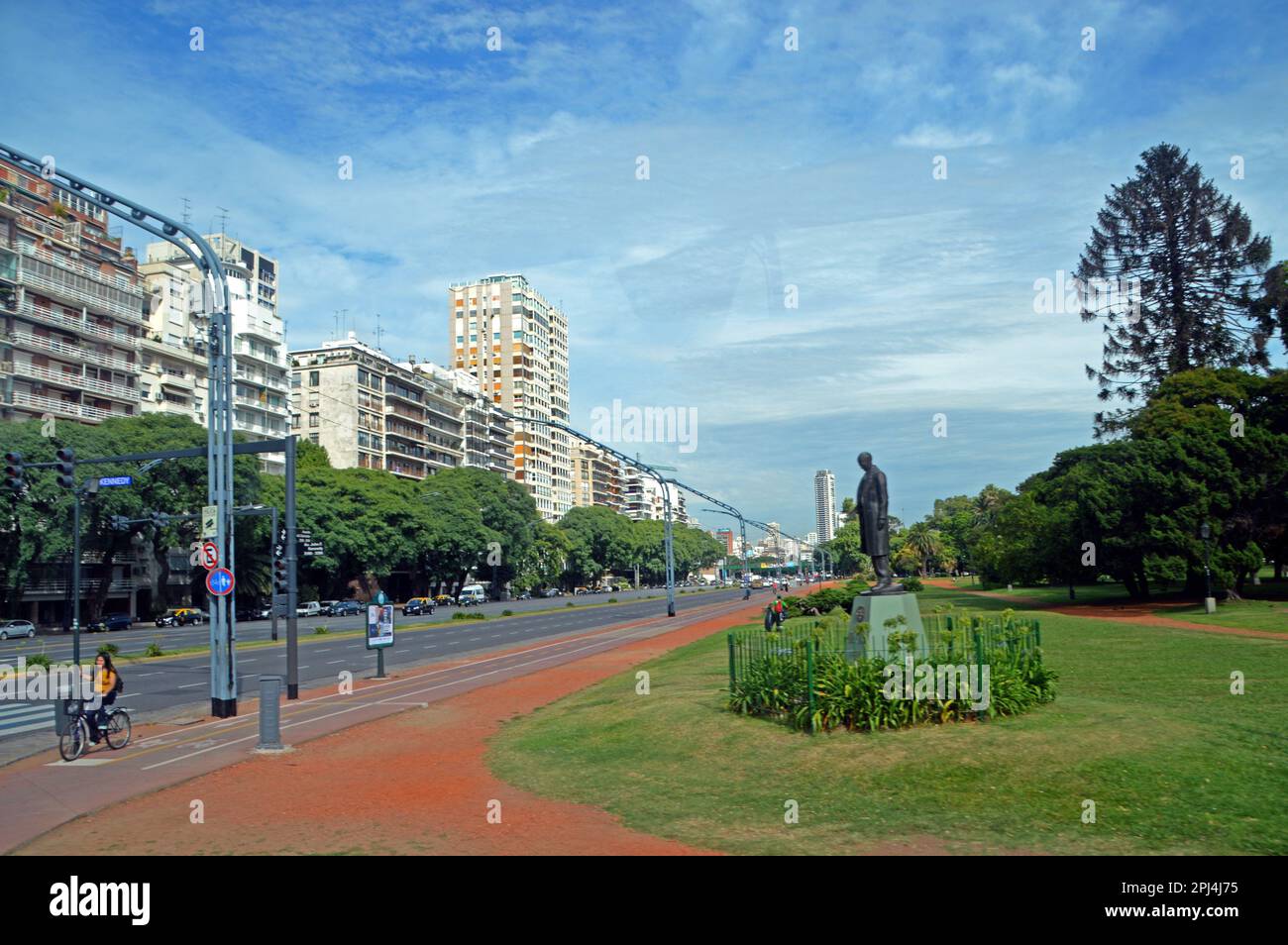 Argentina, Buenos Aires: Avenida del Libertador at the junction with ...