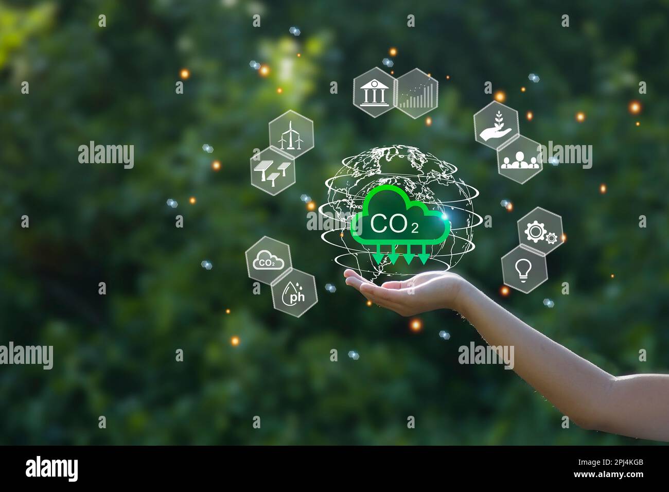CO2, Carbon Dioxide Emission Reduction Concept, Sustainable ...