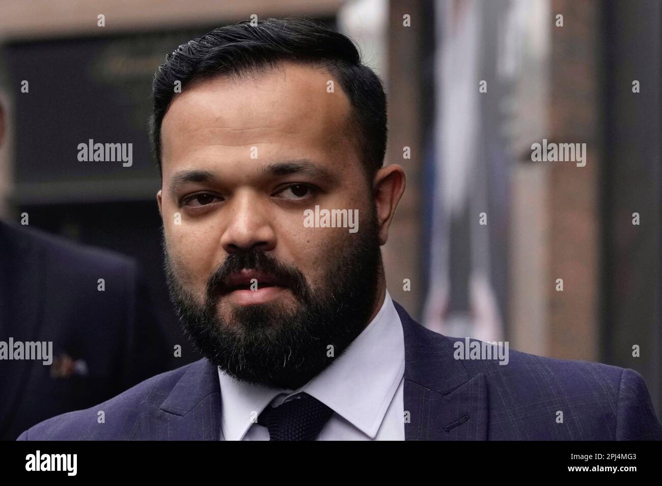 FILE - FormerYorkshireplayerAzeem Rafiq arrives at the International ...