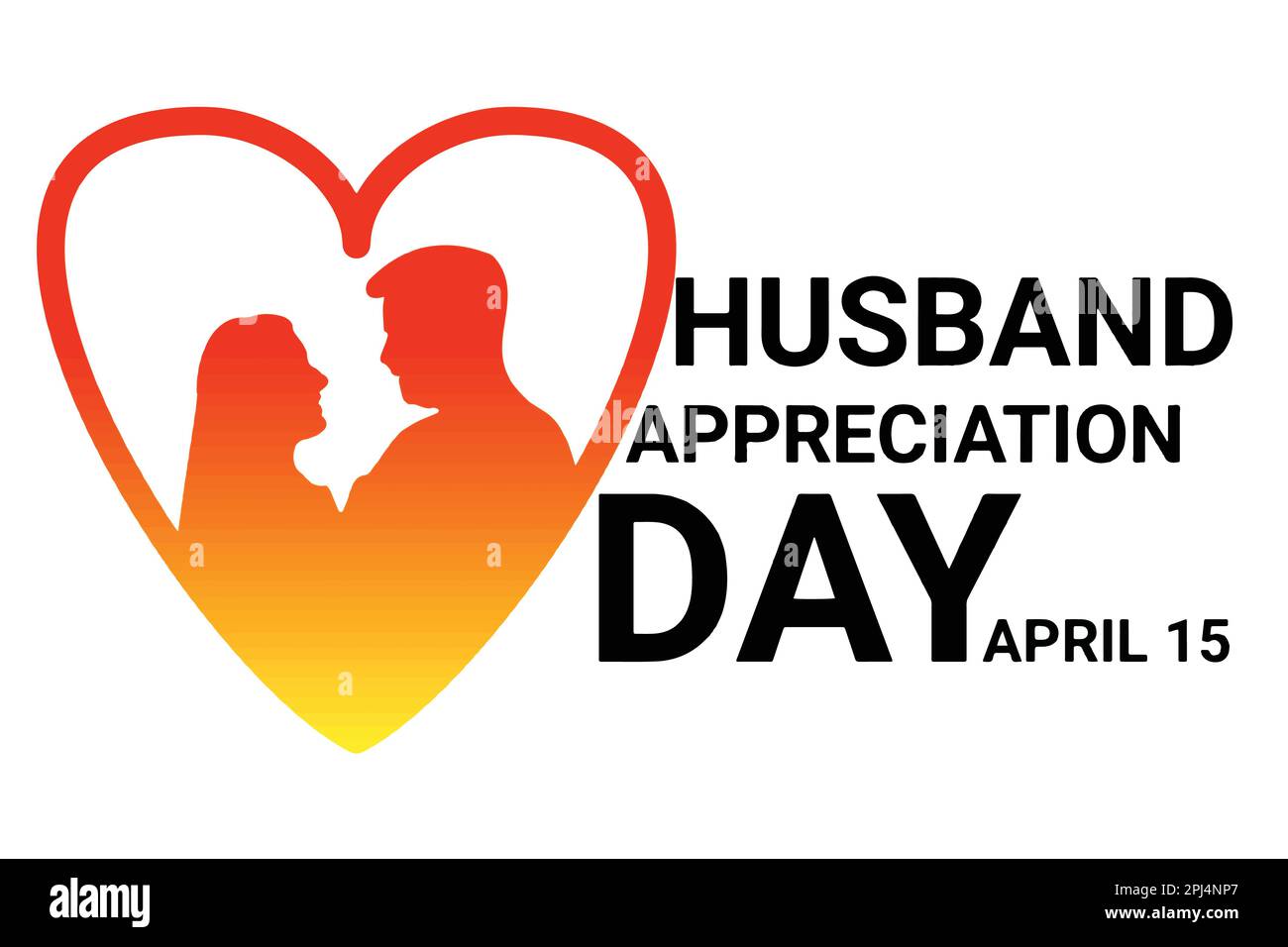 Husband and wife in the heart of the world. The concept of Husband Appreciation Day Stock Vector