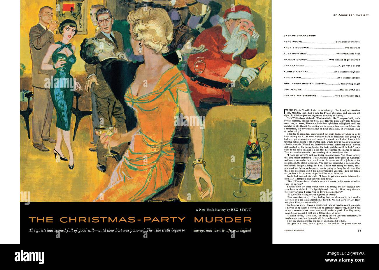 The Christmas Party Murder - A Nero Wolfe Mystery - Rex Stout Stock Photo