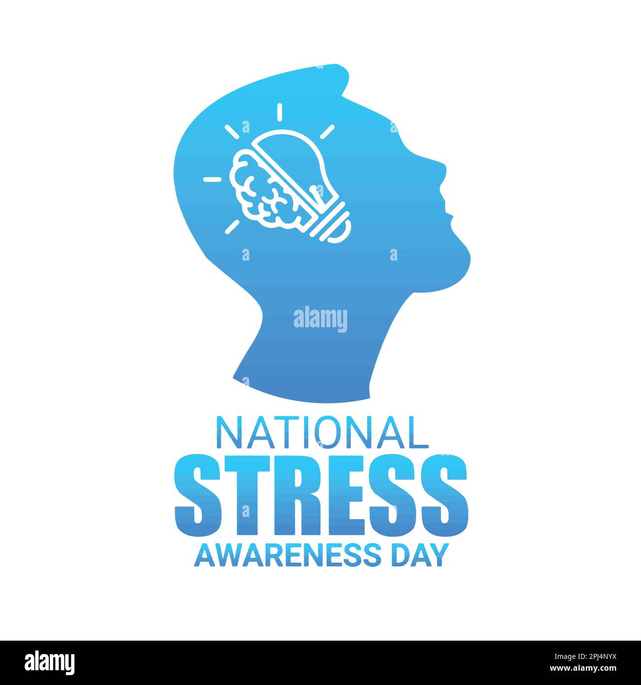 National Stress Awareness Day. Vector illustration. Design for banner, poster or print Stock