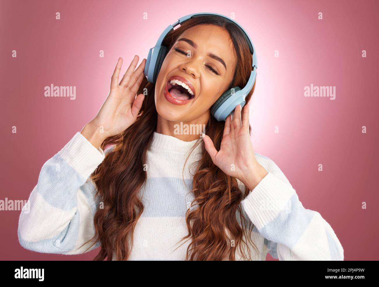 Pink headset girl sale