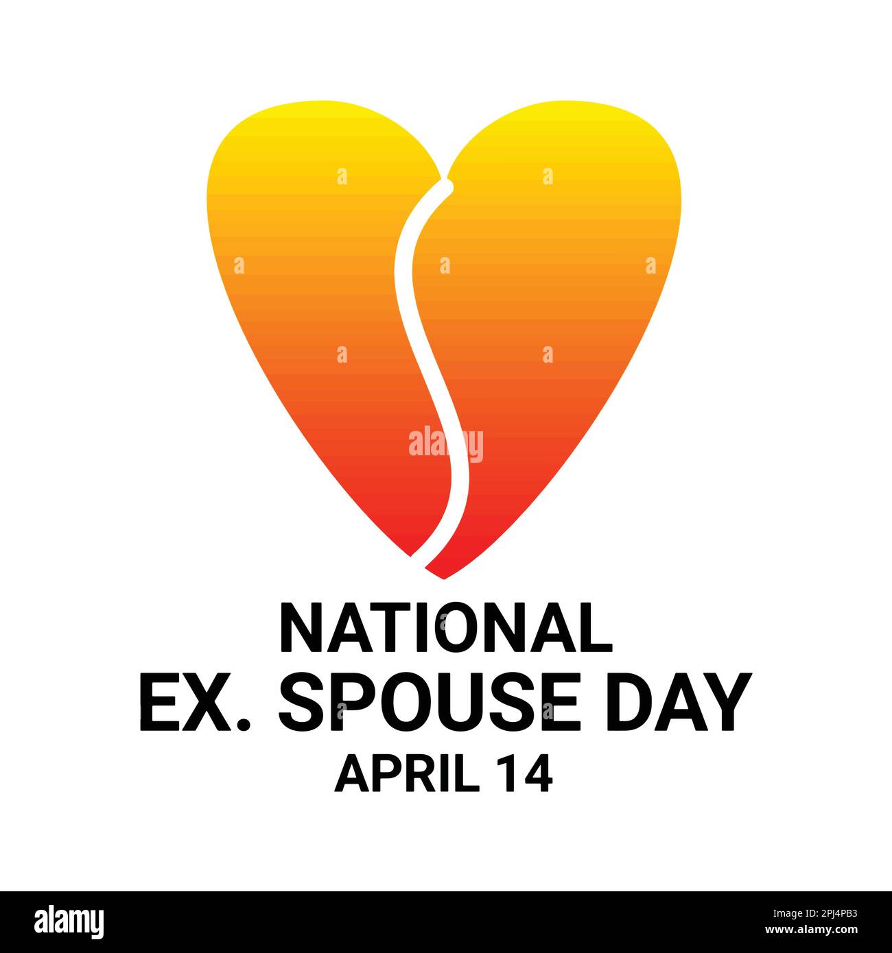 National Ex. Spouse Day. April 14. Template for background, banner