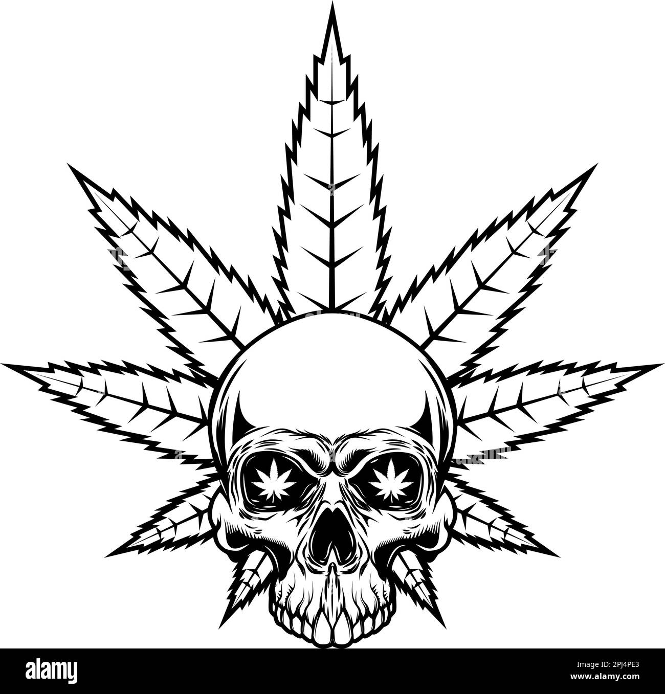 Cannabis Leaf On Black And Red Bg Tattoo Design  Free Cannabis Images   Photos