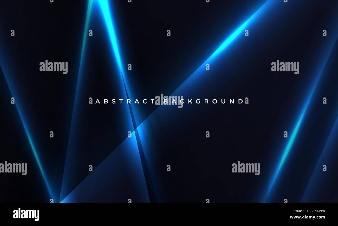 Abstract dark blue background with geometric dynamic glowing diagonal
