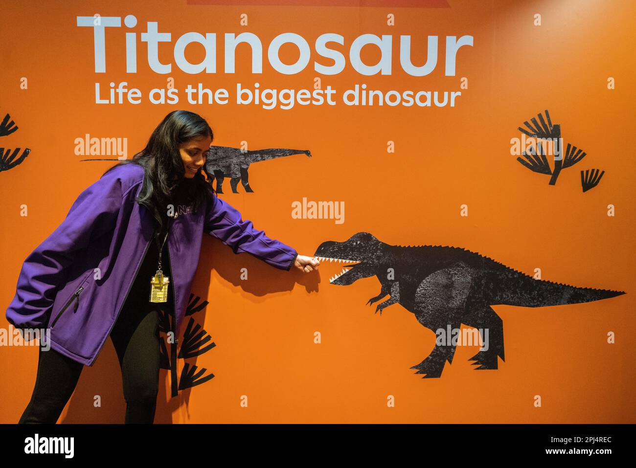 London UK 31 March 2023 Life As The Biggest Dinosaur Exhibition london-uk-31-march-2023-life-as-the-biggest-dinosaur-exhibition