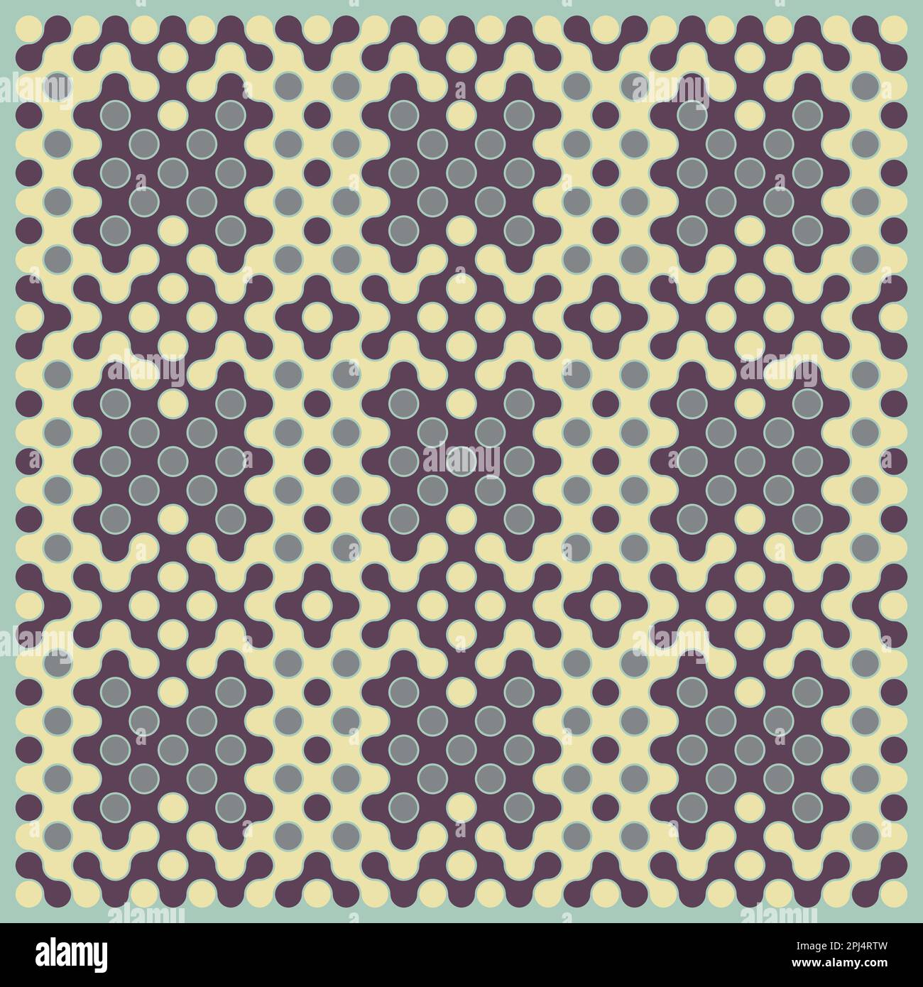 Random color rounded truchet tiling background illustration Stock Vector