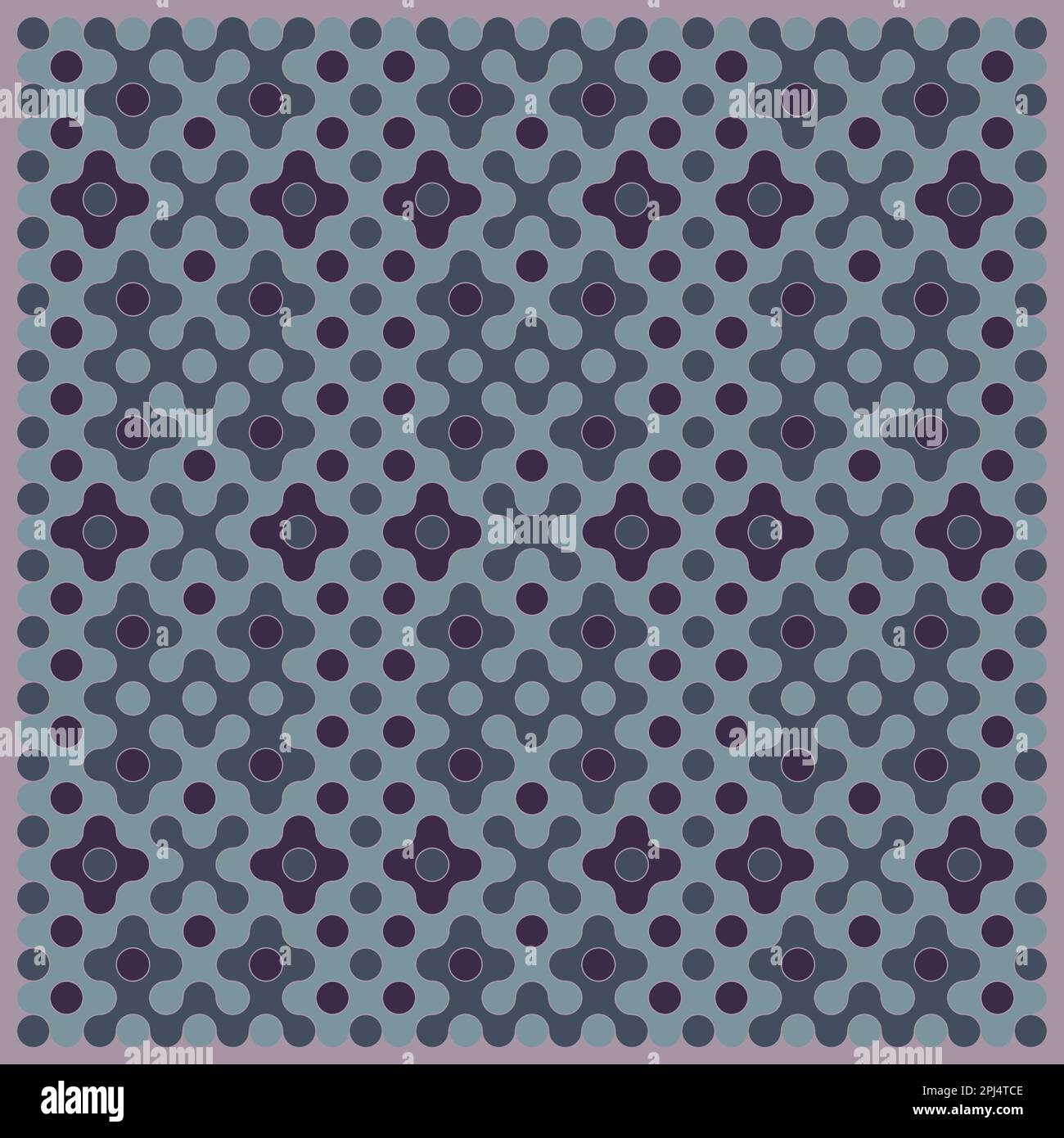 Random color rounded truchet tiling background illustration Stock Vector