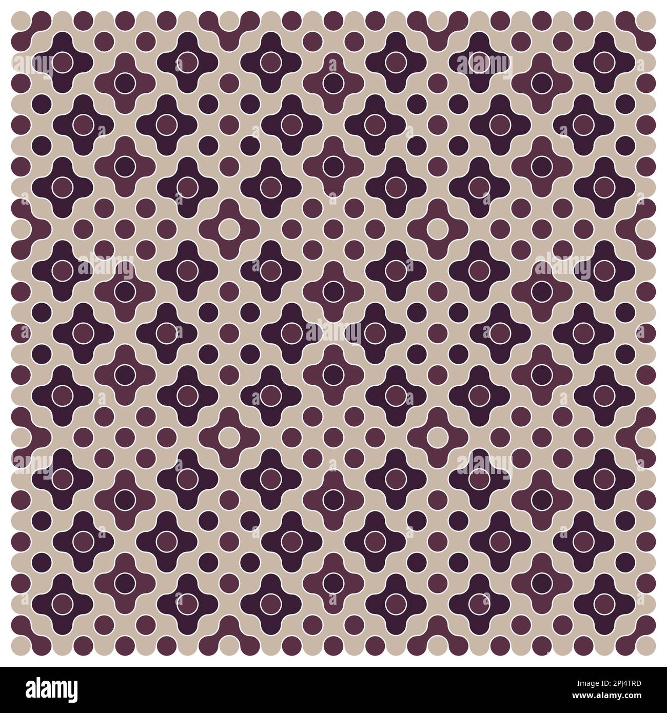 Random color rounded truchet tiling background illustration Stock Vector