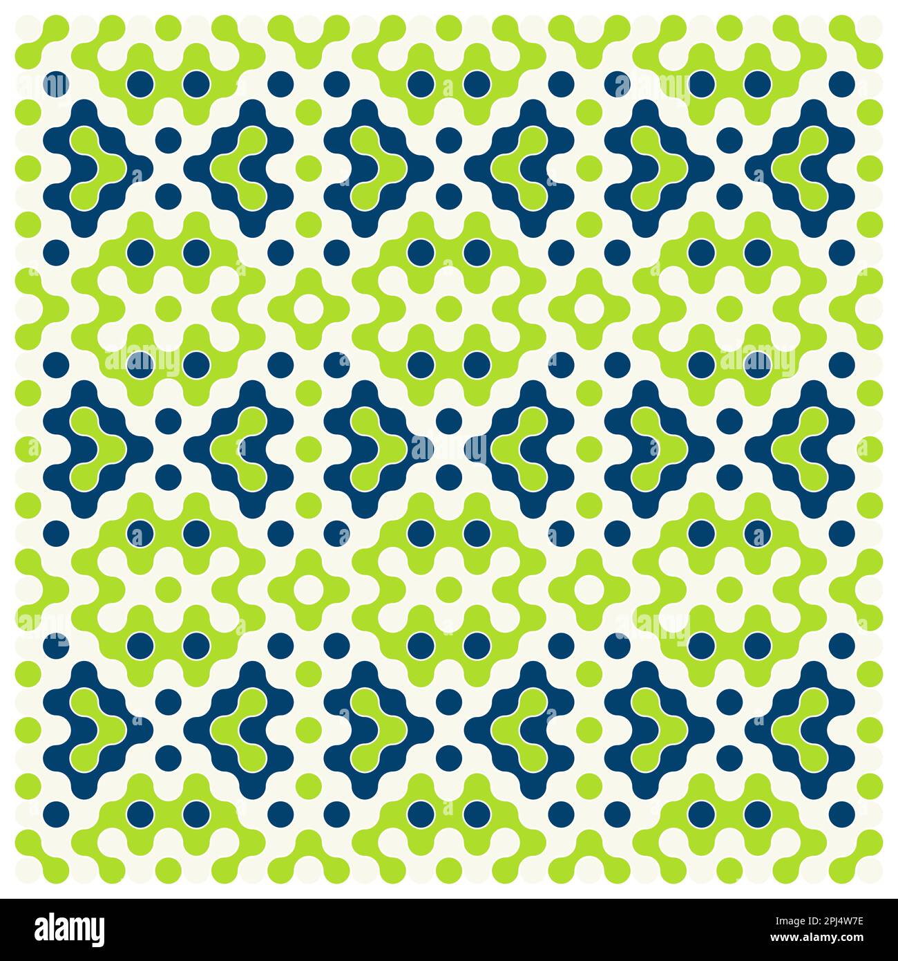 Random color rounded truchet tiling background illustration Stock Vector