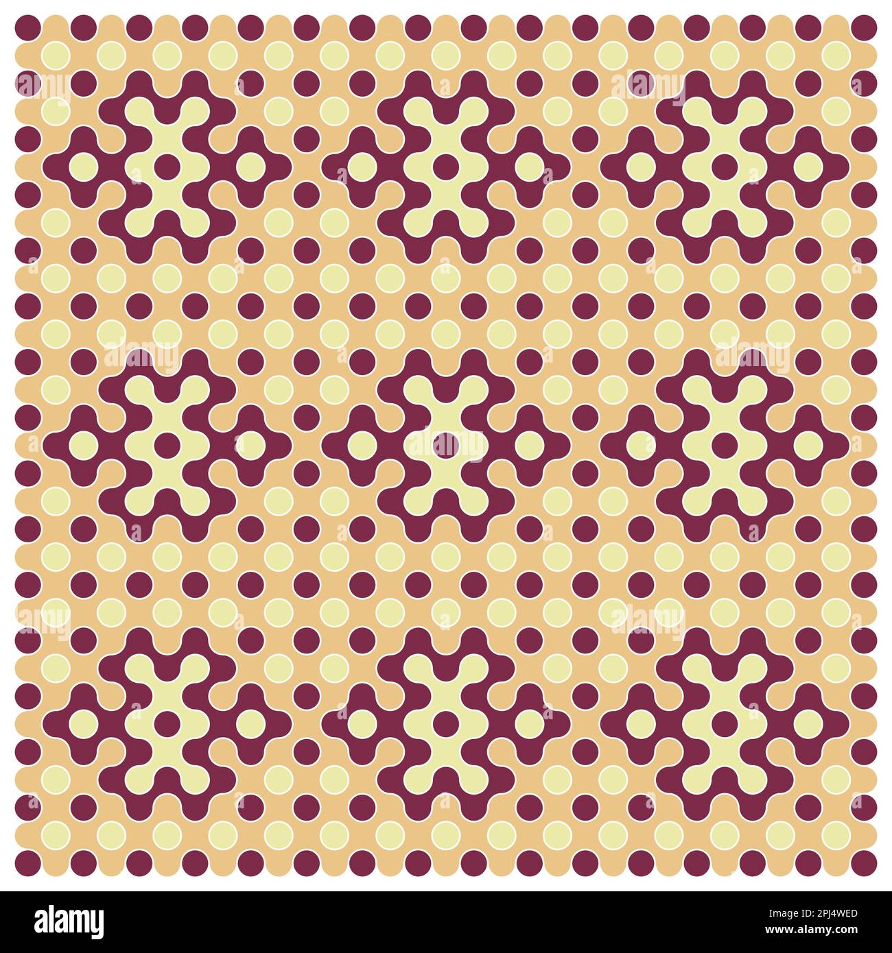 Random color rounded truchet tiling background illustration Stock Vector
