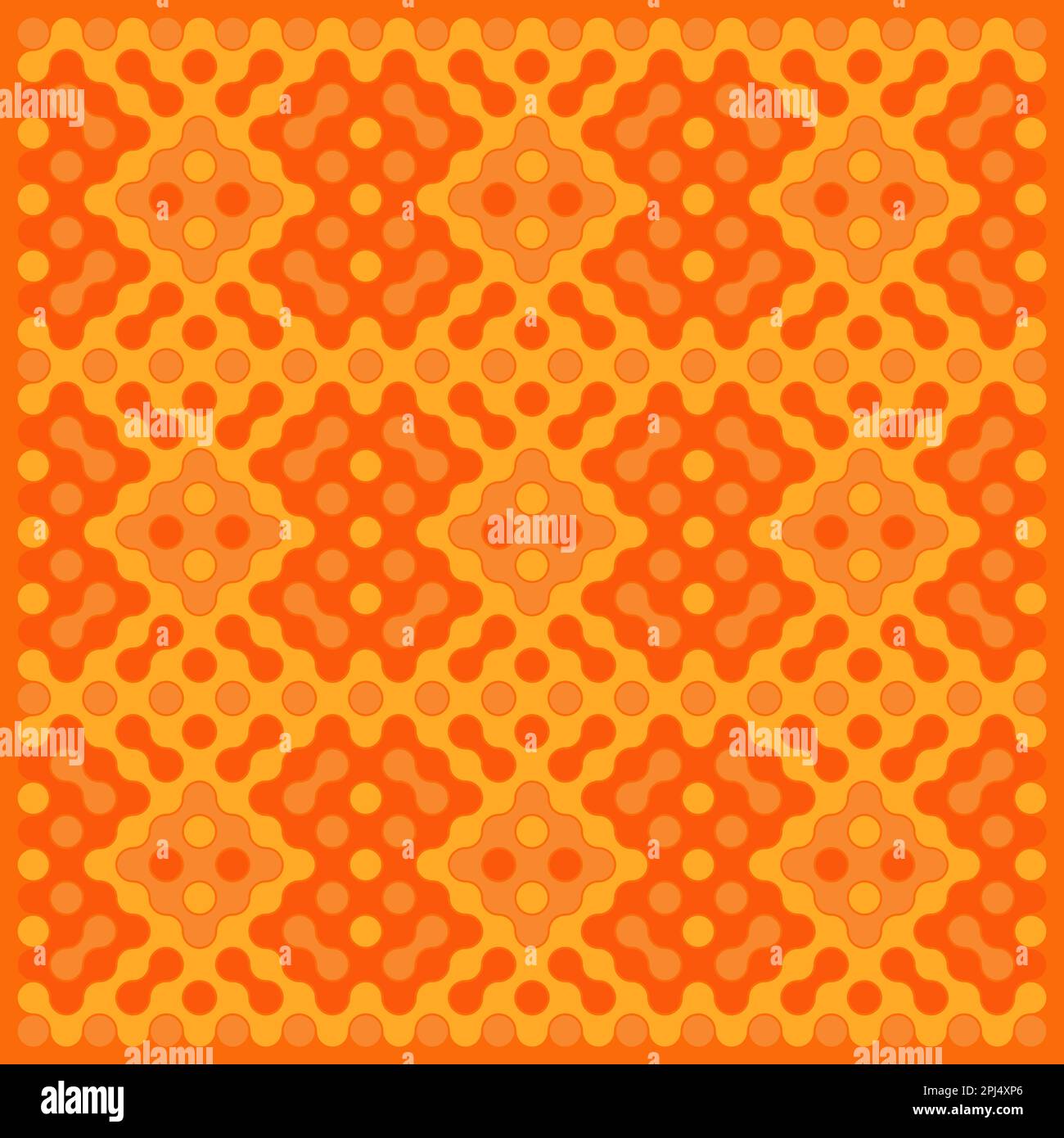 Random color rounded truchet tiling background illustration Stock Vector