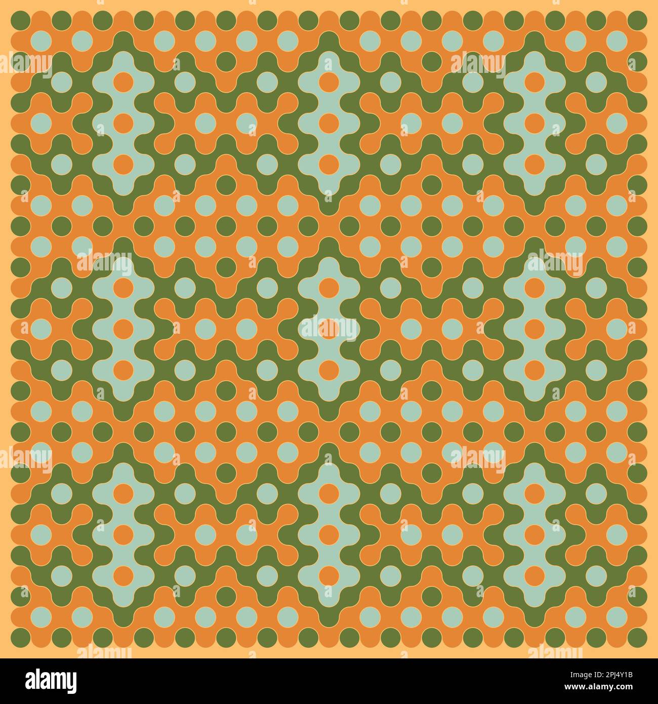 Random color rounded truchet tiling background illustration Stock Vector