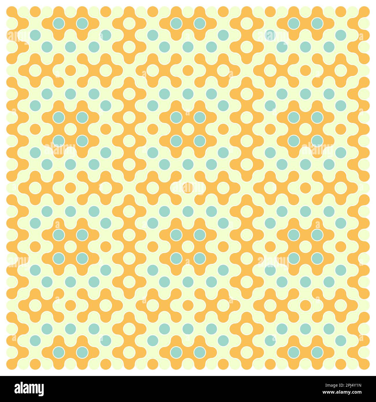 Random color rounded truchet tiling background illustration Stock Vector