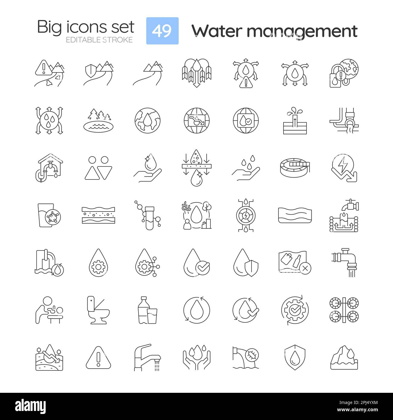 Water management linear icons set Stock Vector Image & Art Alamy