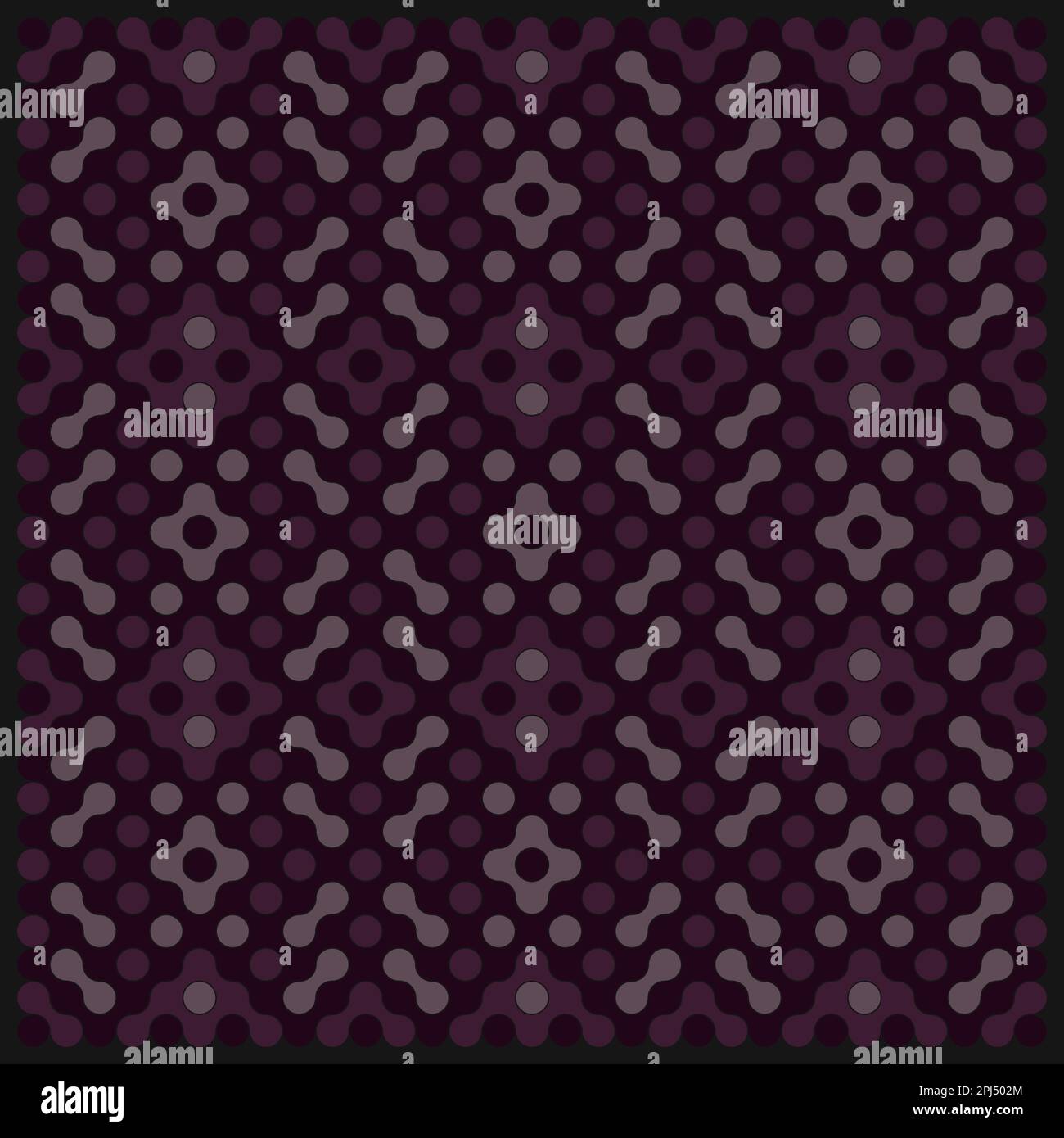Random color rounded truchet tiling background illustration Stock Vector