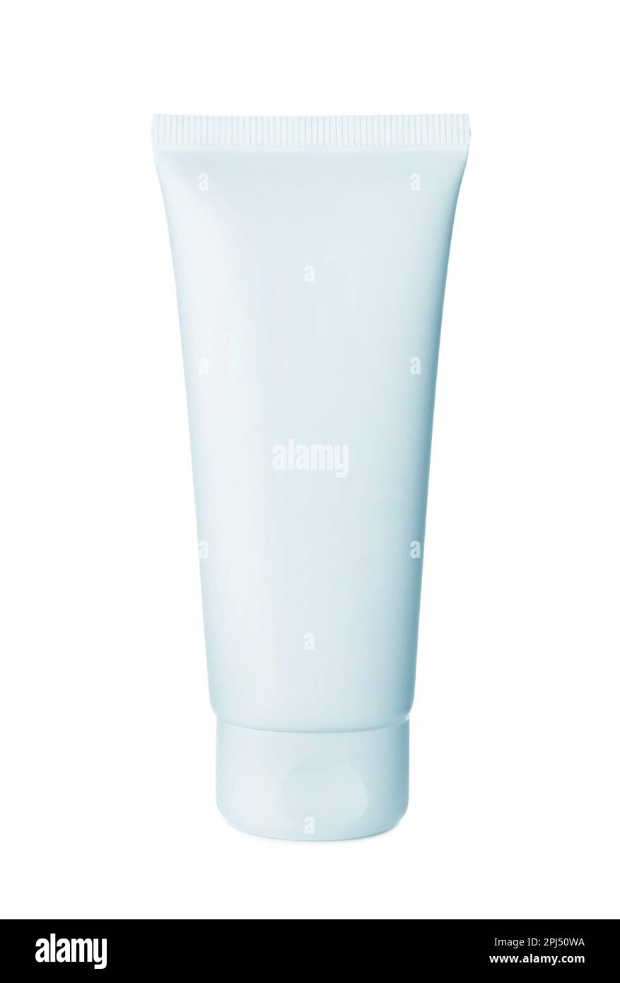 Blank tube of cosmetic product isolated on white Stock Photo - Alamy