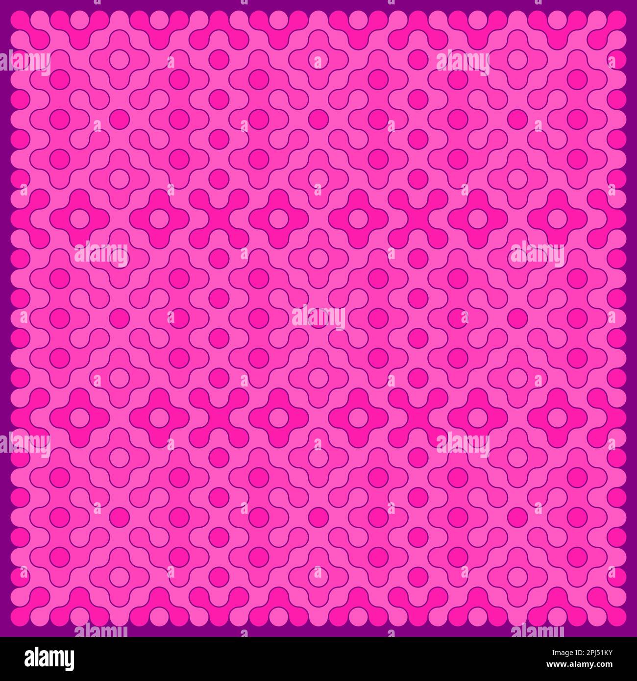 Random color rounded truchet tiling background illustration Stock Vector