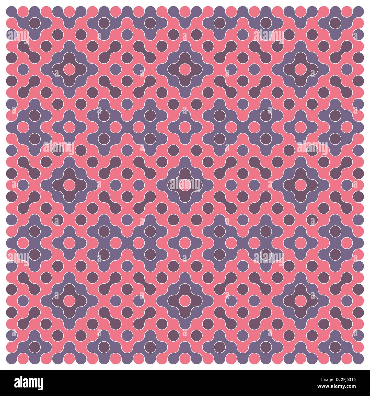 Random color rounded truchet tiling background illustration Stock Vector