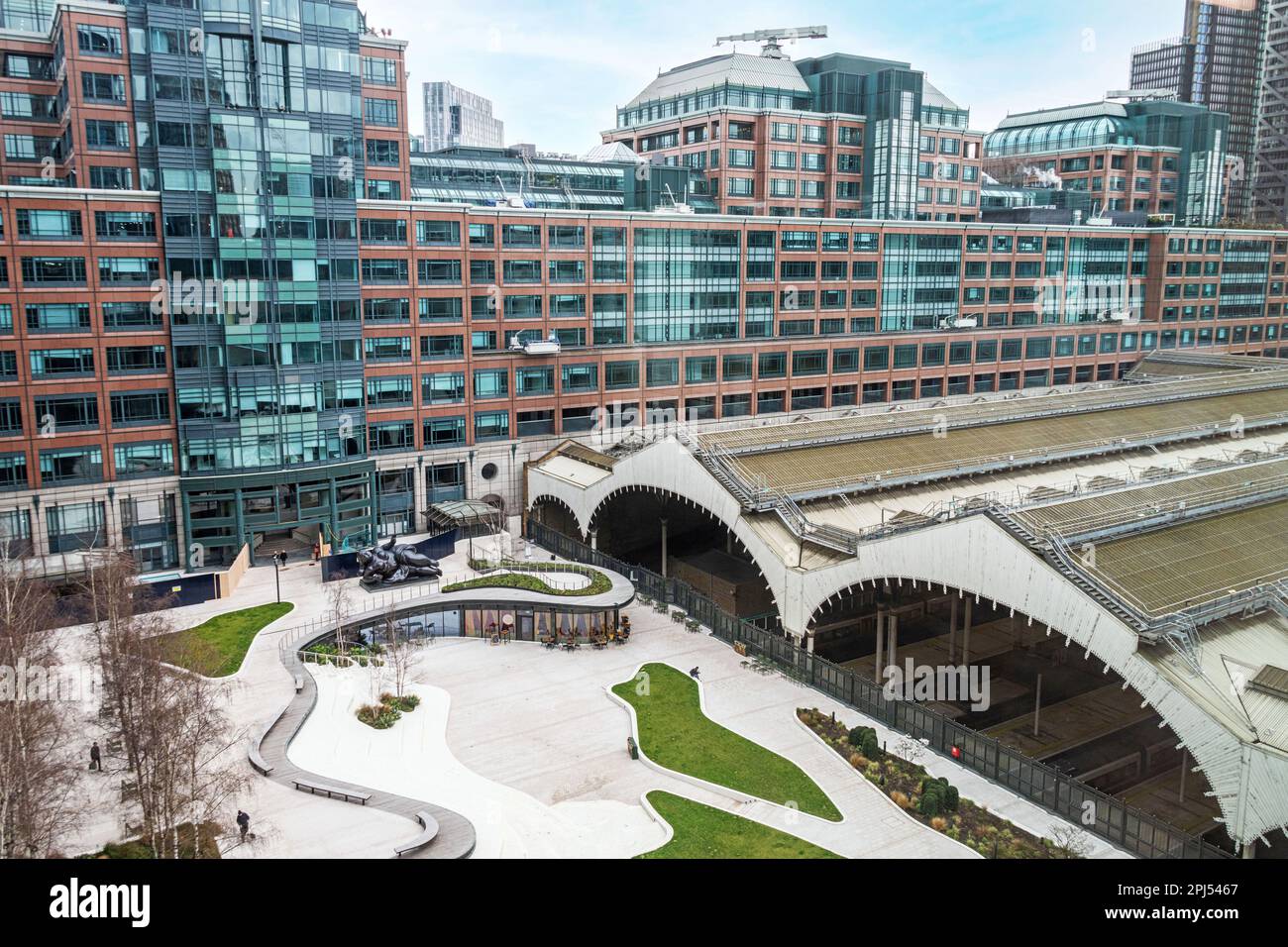 The new Exchange Square and Liverpool St Station at Broadgate, London EC2. Stock Photo