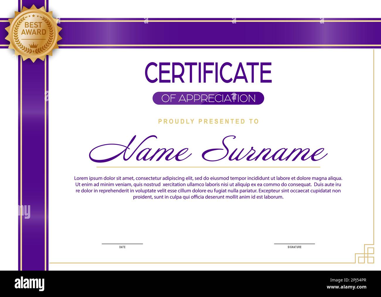 Certificate. The layout of the certificate of recognition of education