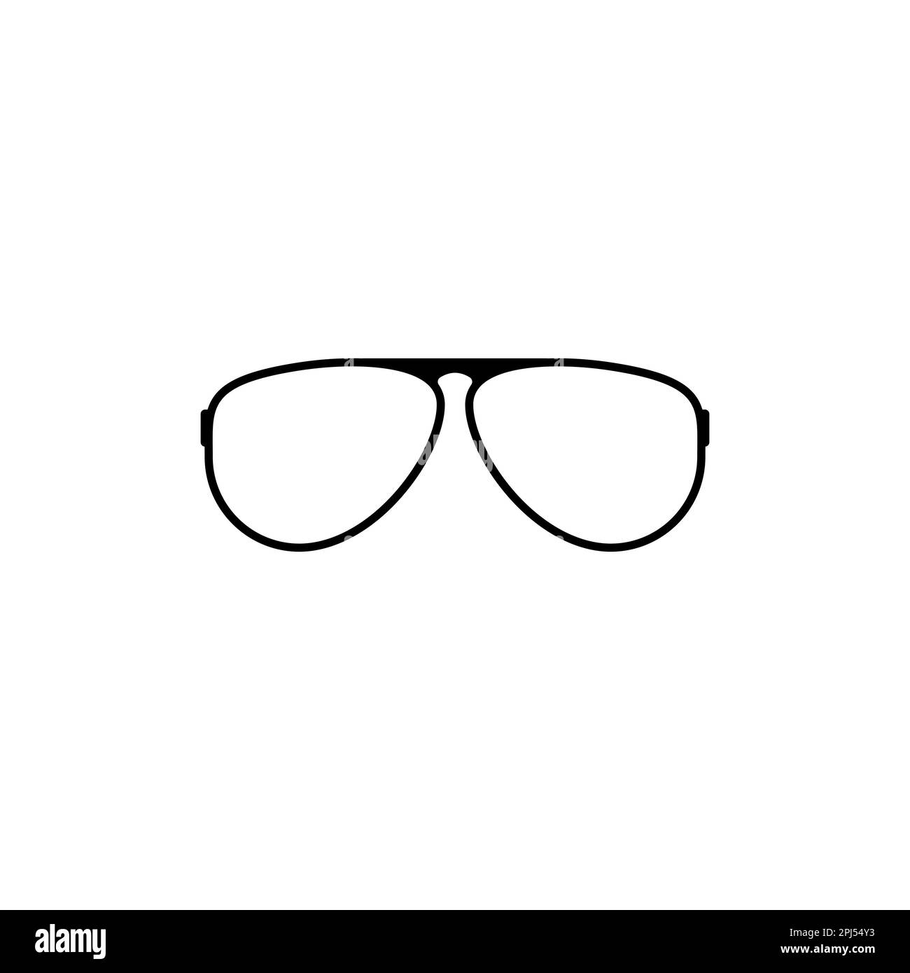 Aviator glasses with black frames Stock Vector Image & Art - Alamy