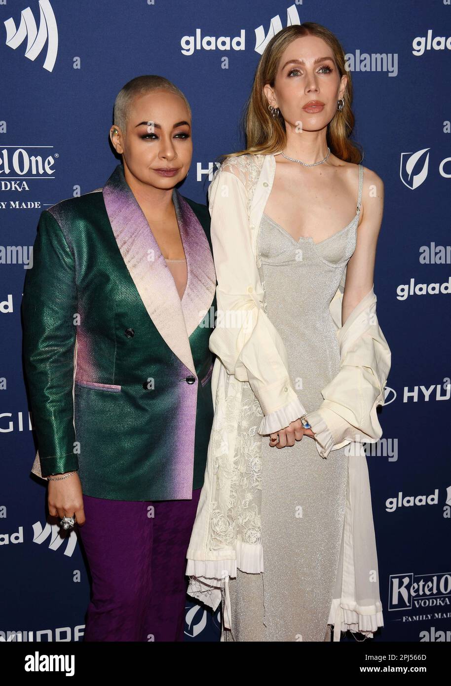 BEVERLY HILLS, CALIFORNIA - MARCH 30: (L-R) Raven-Symoné and Miranda