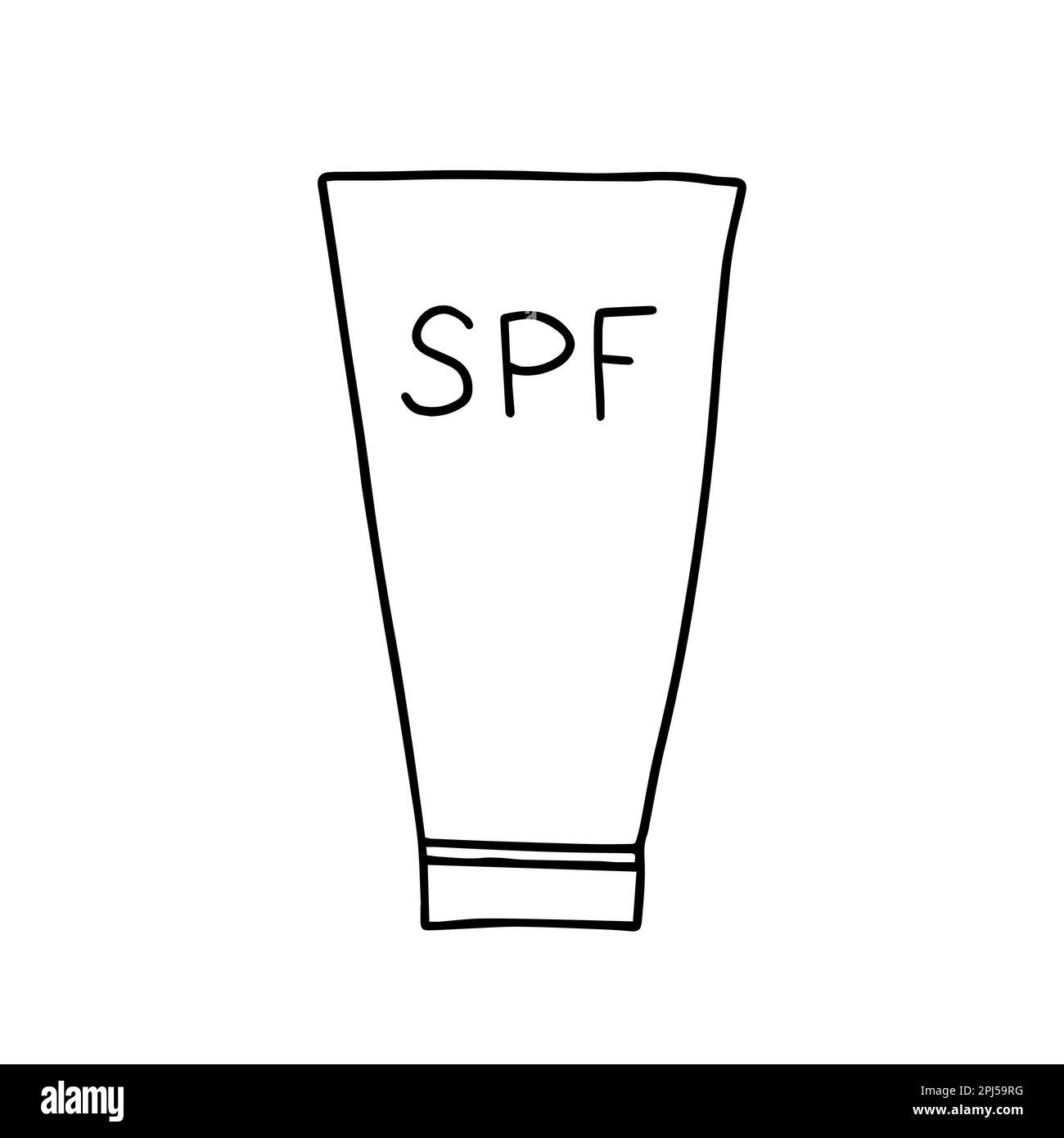 Doodle spf protection sun cream Stock Vector Image & Art Alamy