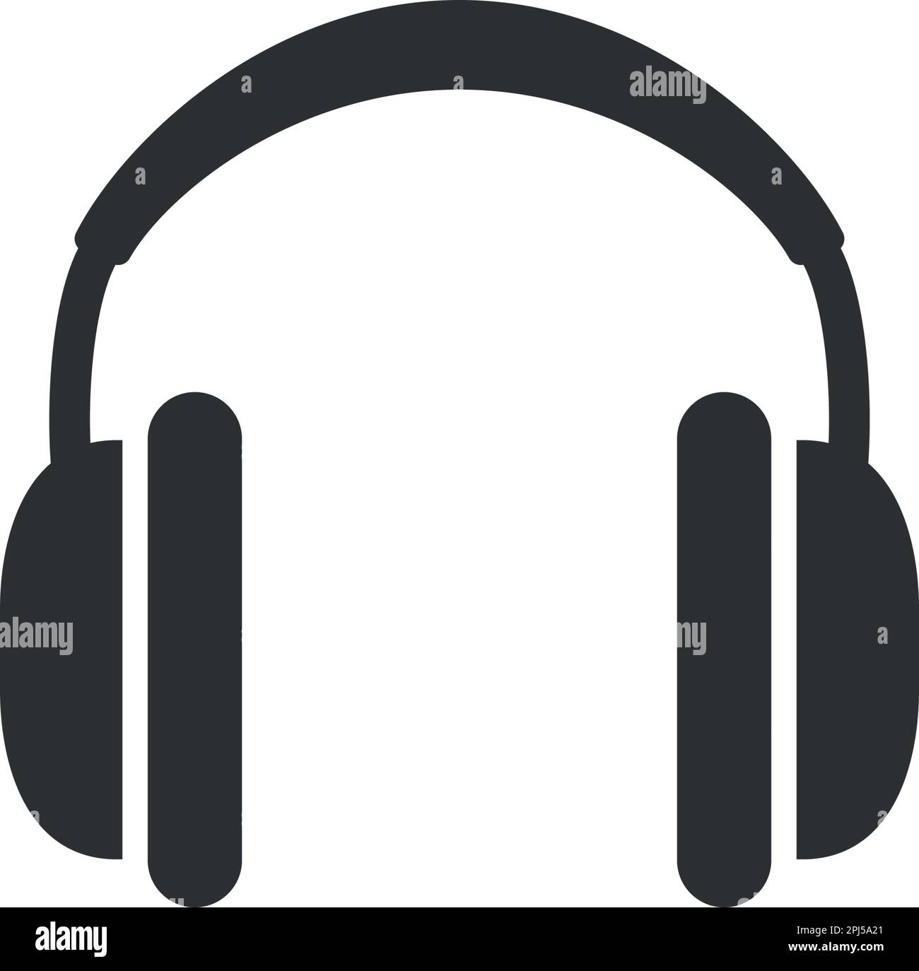 Headphone icon in flat style. Earphone vector illustration on isolated ...