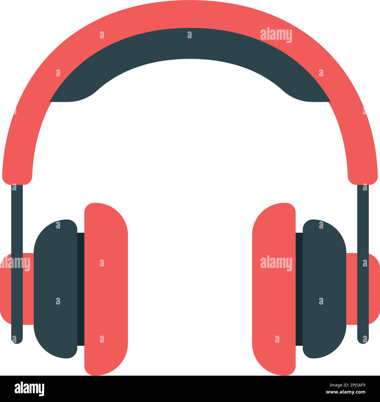 Headphone icon in flat style. Earphone vector illustration on isolated ...