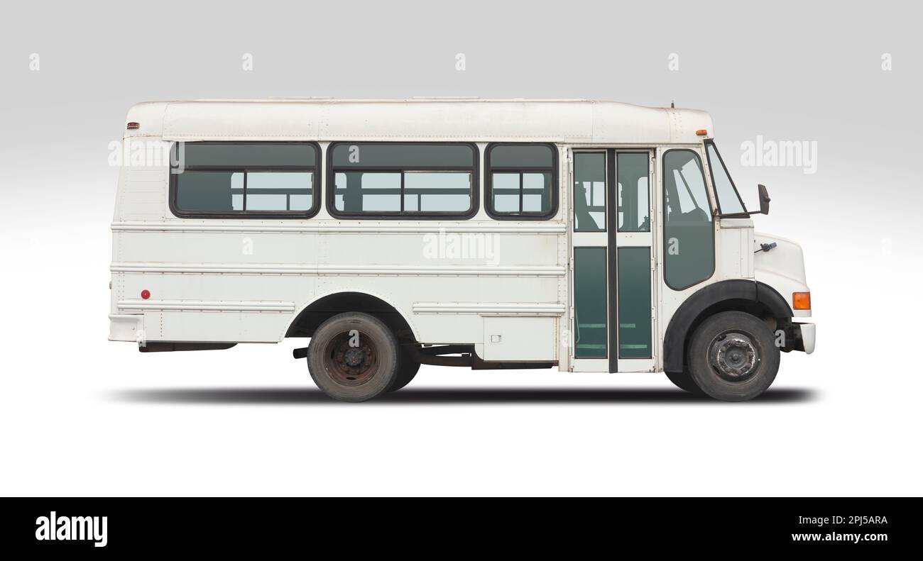 Thomas Built Buses Vista 3600 minibus, side view isolated on white background Stock Photo