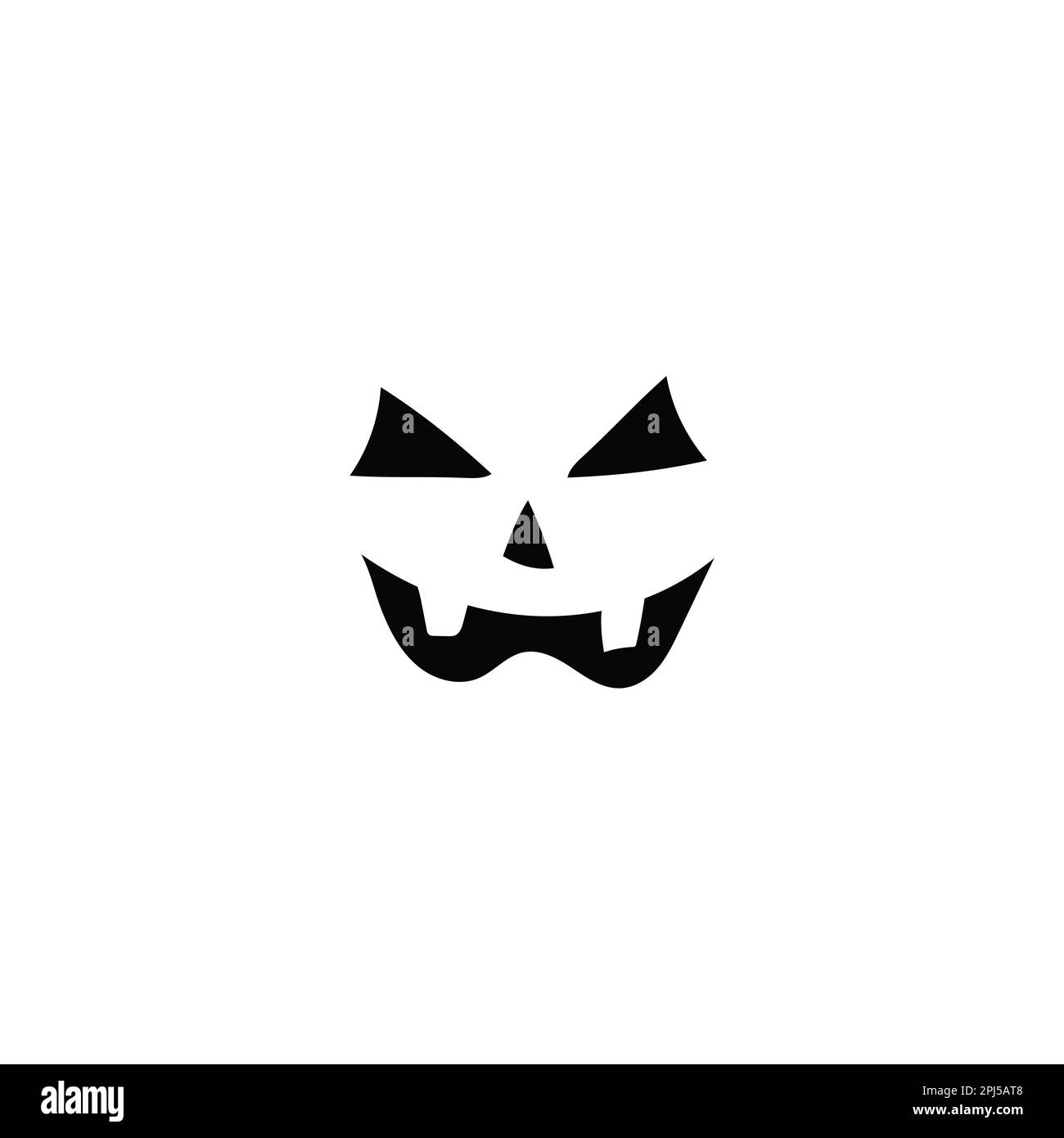 Grin of evil halloween pumpkin Stock Vector