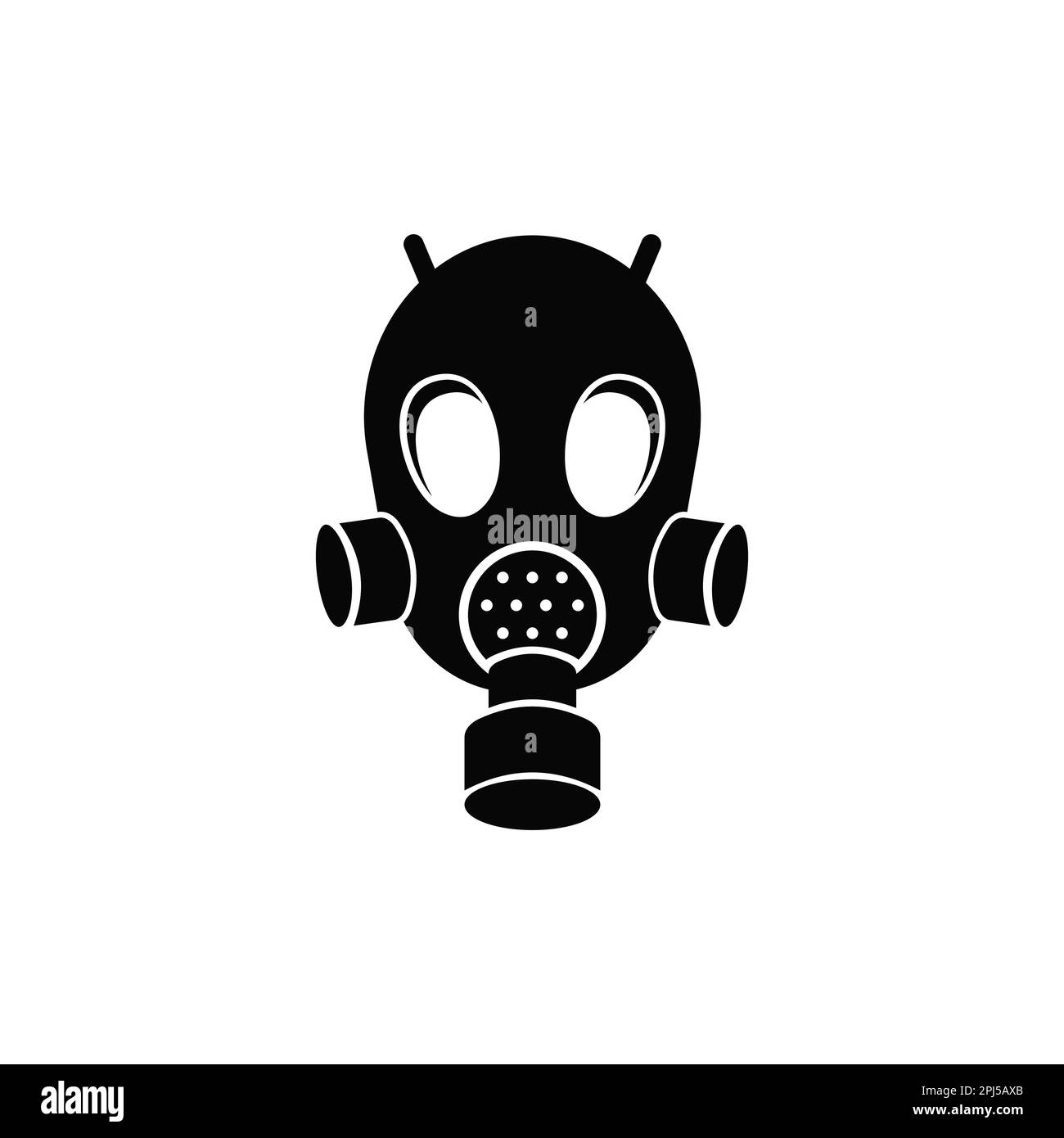 Safety gas mask icon. Respirator with biological filters Stock Vector
