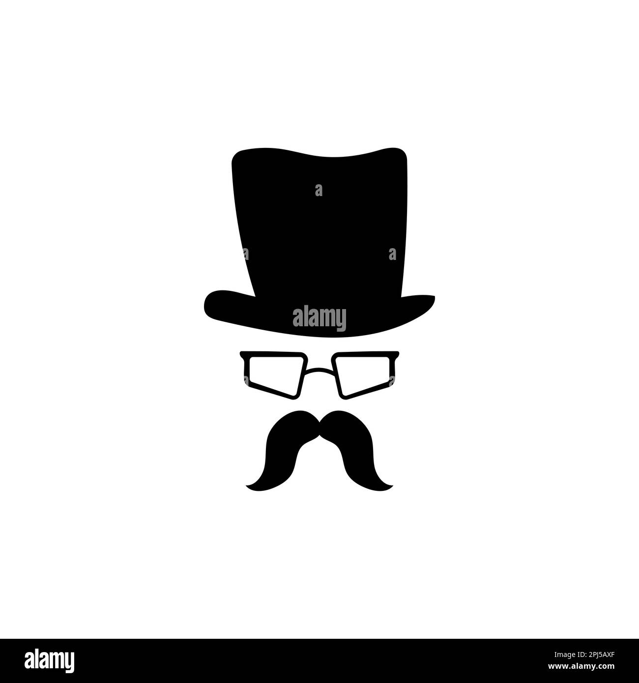 Face in glasses hat with mustache template Stock Vector Image & Art Alamy