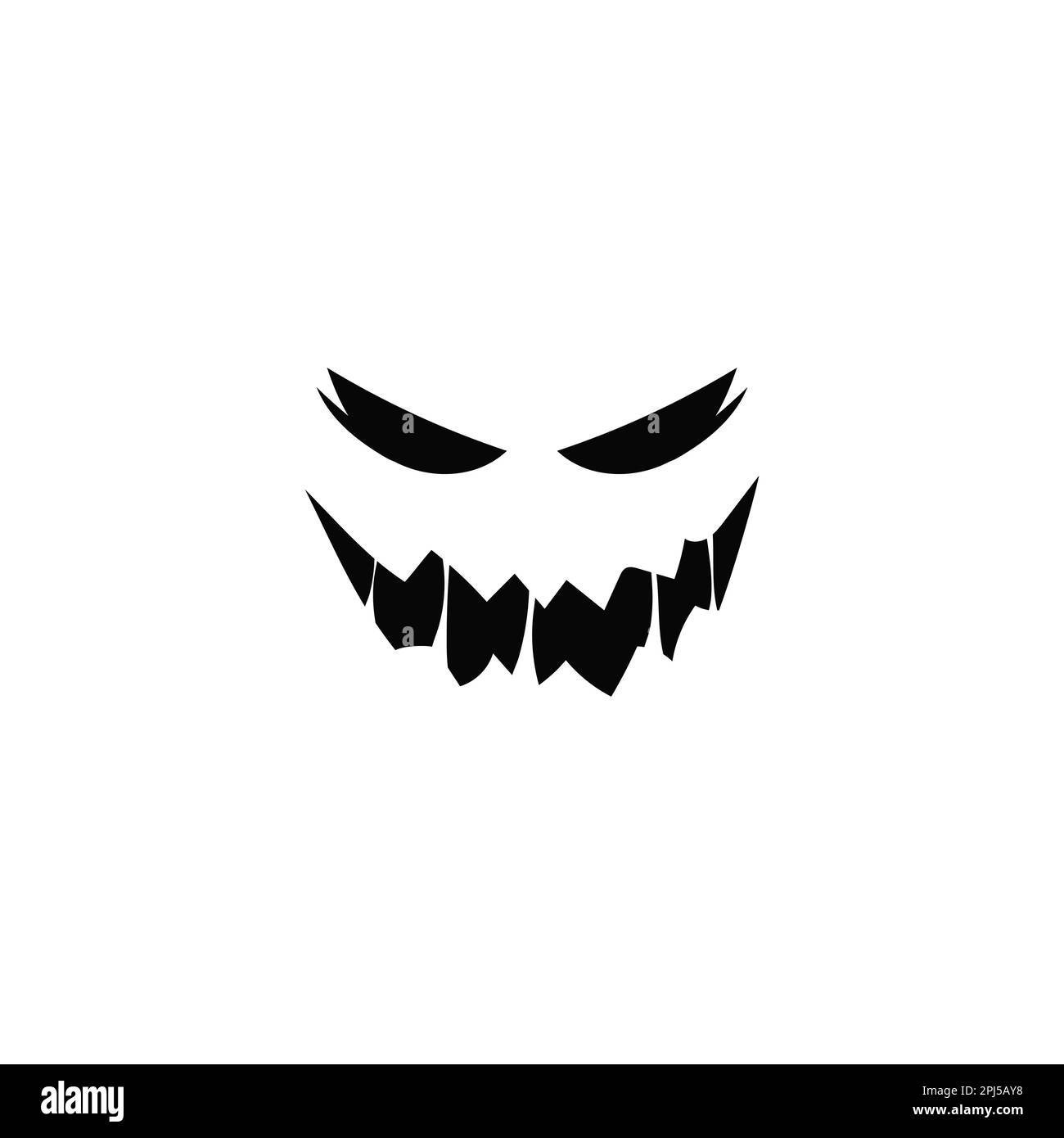 Devil laughing face with big teeth Stock Vector Image & Art - Alamy