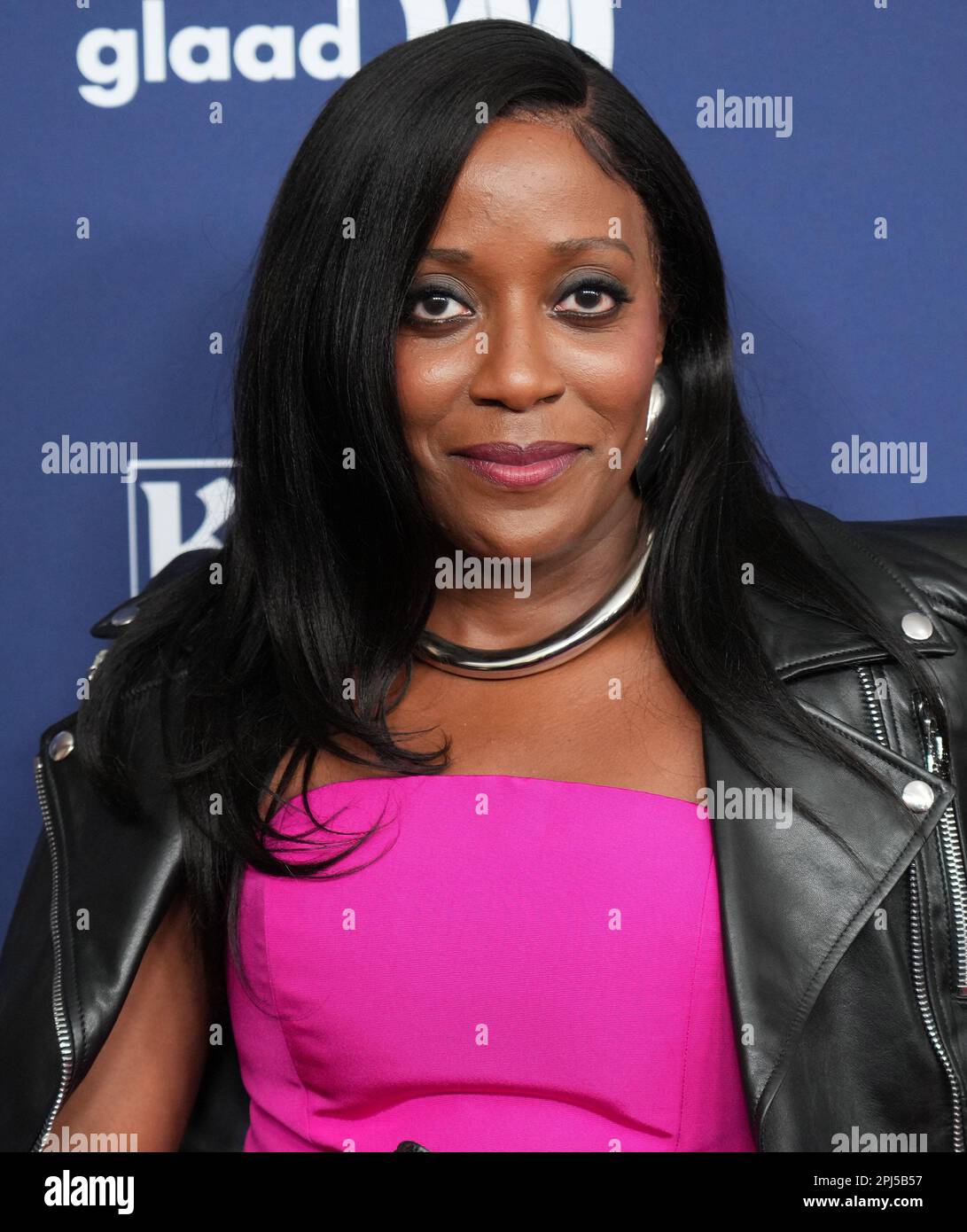 Liz Jenkins arrives at the 34th Annual GLAAD Media Awards held at the