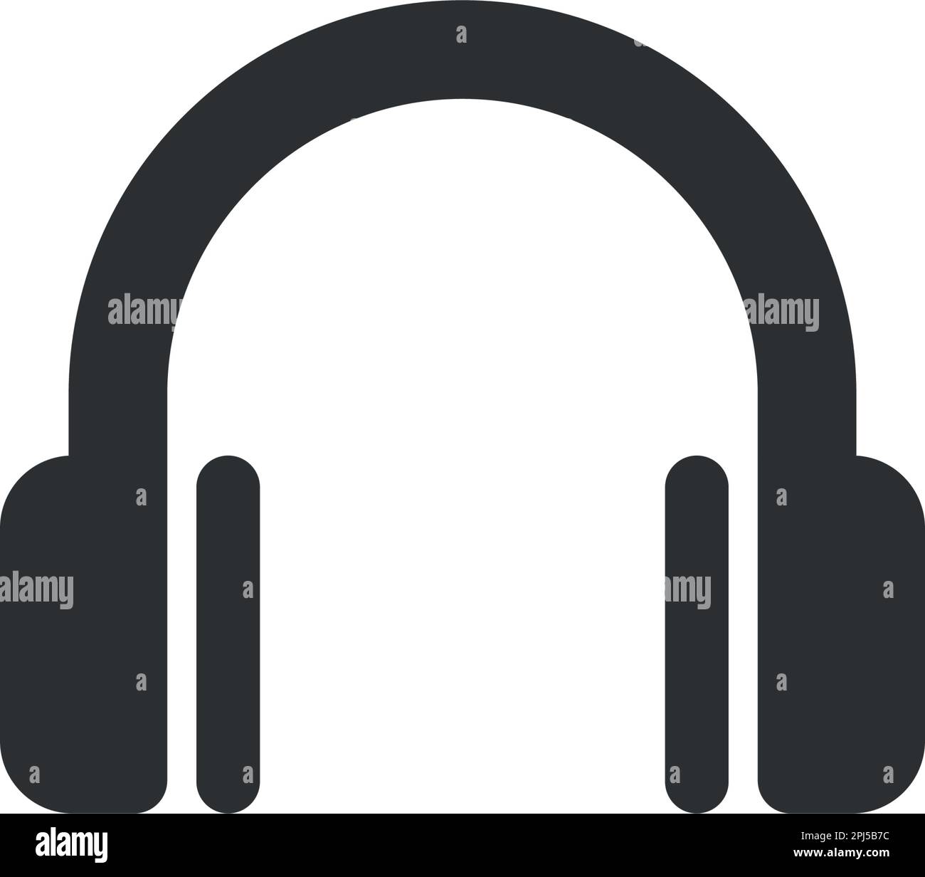 Headphone icon in flat style. Earphone vector illustration on isolated ...