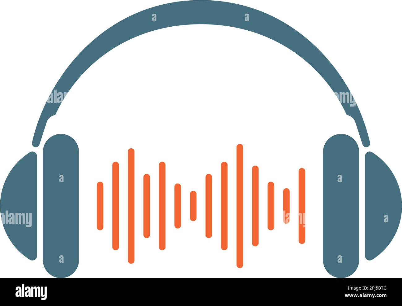 Headphone icon in flat style. Earphone vector illustration on isolated ...
