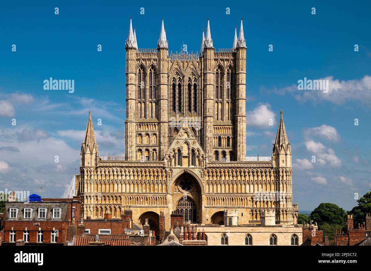 Lincoln Cathedral As Seen From Lincoln Castle UK Stock Photo Alamy