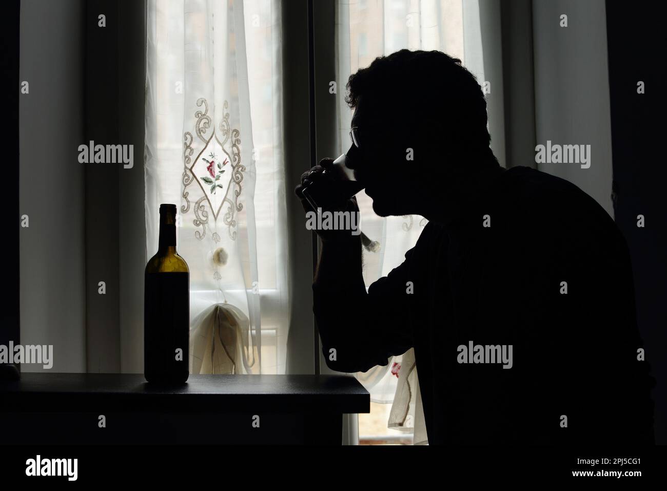 alcoholism addiction drunk drinking wine Stock Photo Alamy