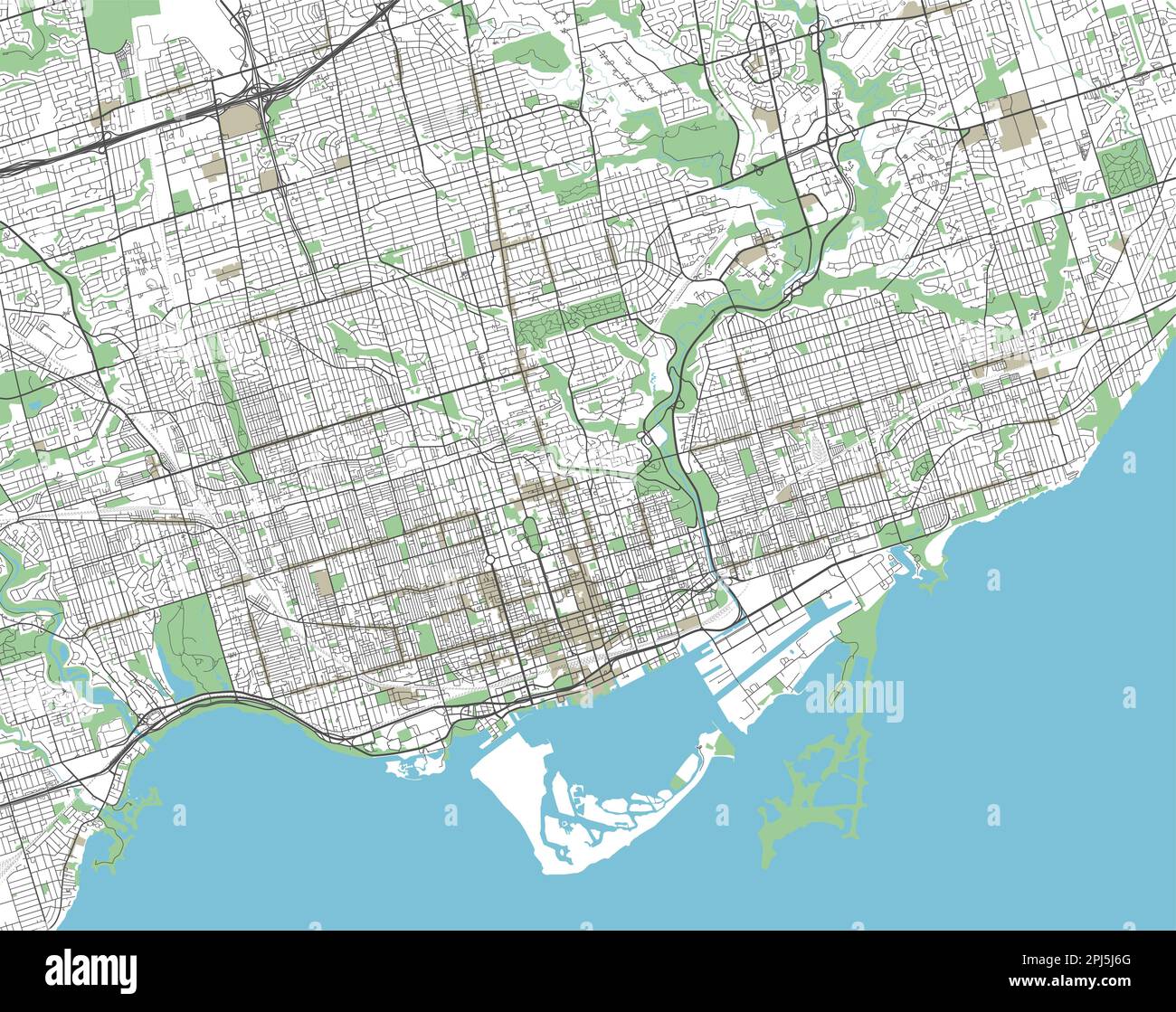 Colorful Toronto vector city map Stock Vector Image & Art - Alamy