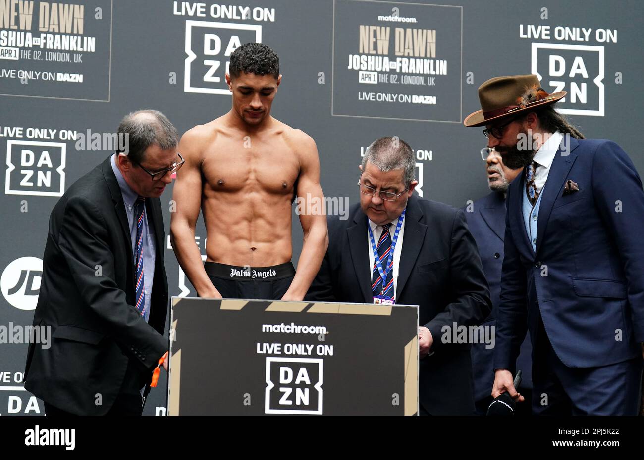 River WilsonBent during the weighin at Westfield London. Picture date Friday March 31, 2023
