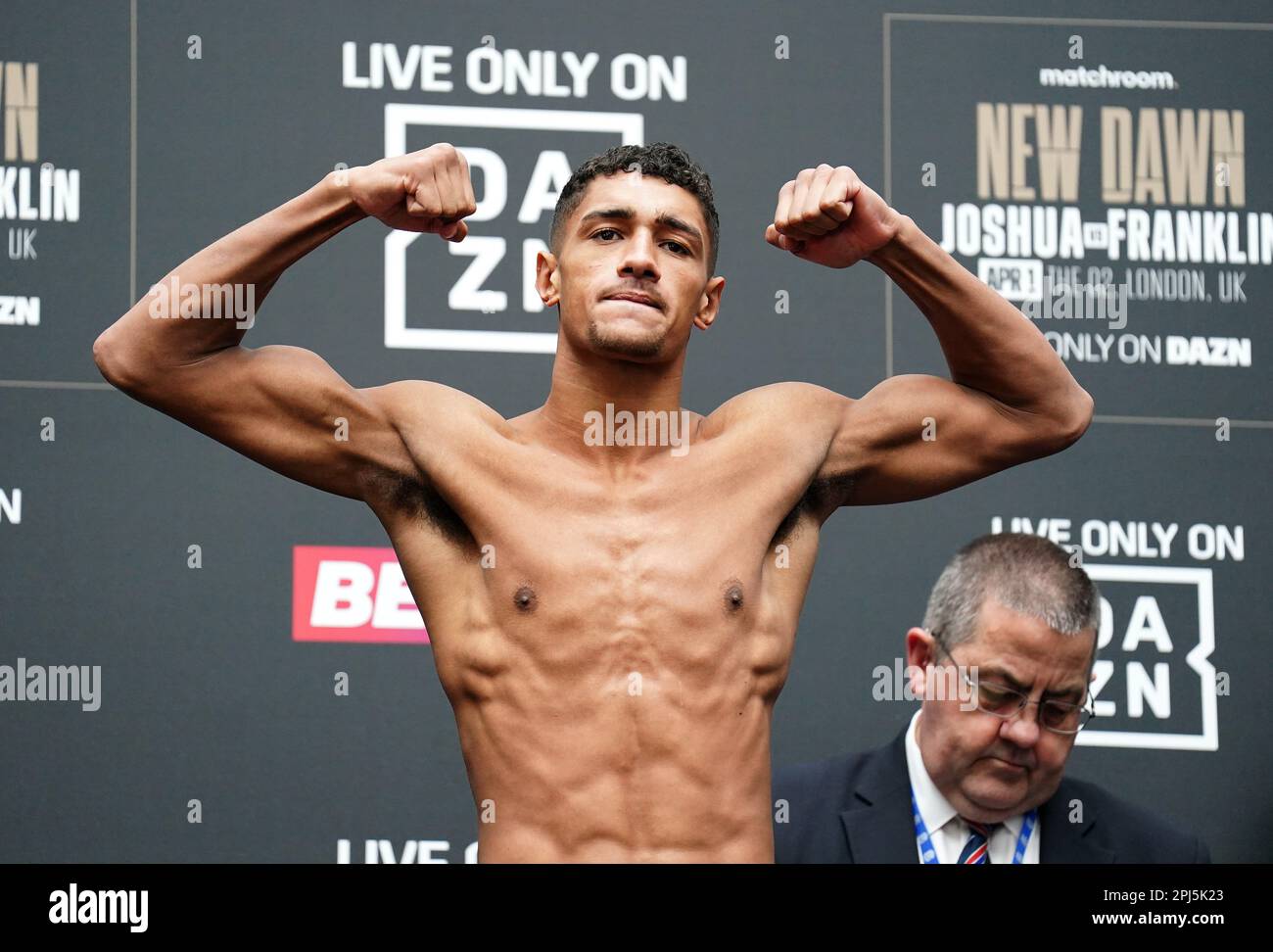 River WilsonBent during the weighin at Westfield London. Picture date Friday March 31, 2023