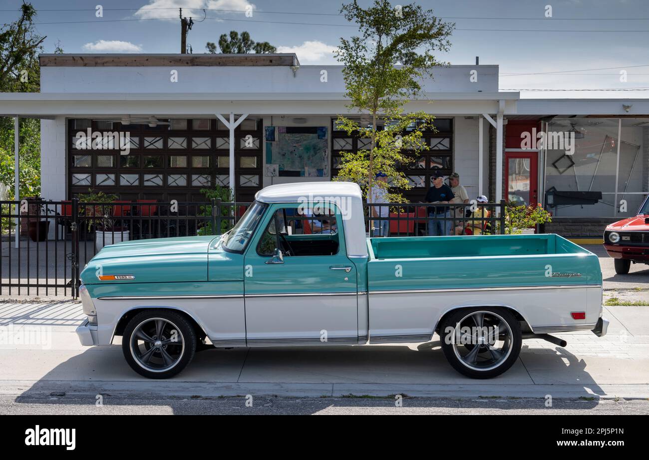 Classic Ford Pick Up at Dearborn Street, Englewood, Florida. Stock Photo
