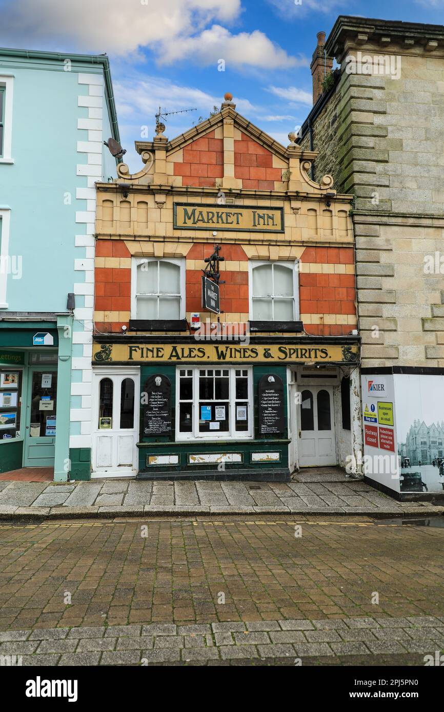The Market Inn public house or pub, Lemon Quay, Truro, Cornwall, England, United Kingdom Stock Photo