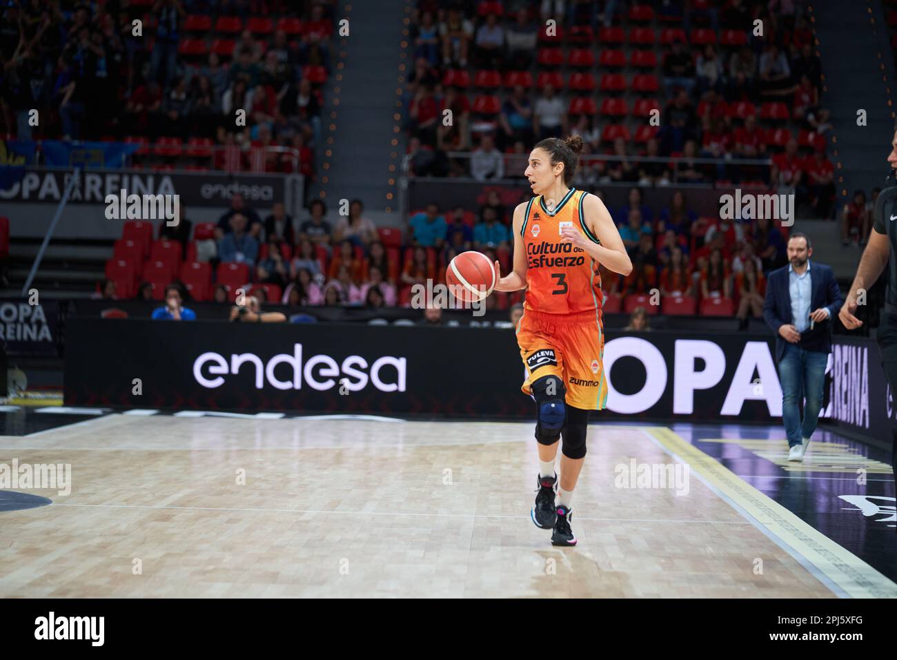 Zaragoza, Spain. 30th Mar, 2023. Alba Torrens of Valencia Basket in action  during the Quarterfinals of the Queen's Cup between Valencia Basket and  Movistar Estudiantes at Pavilion Principe Felipe. Final score; Valencia