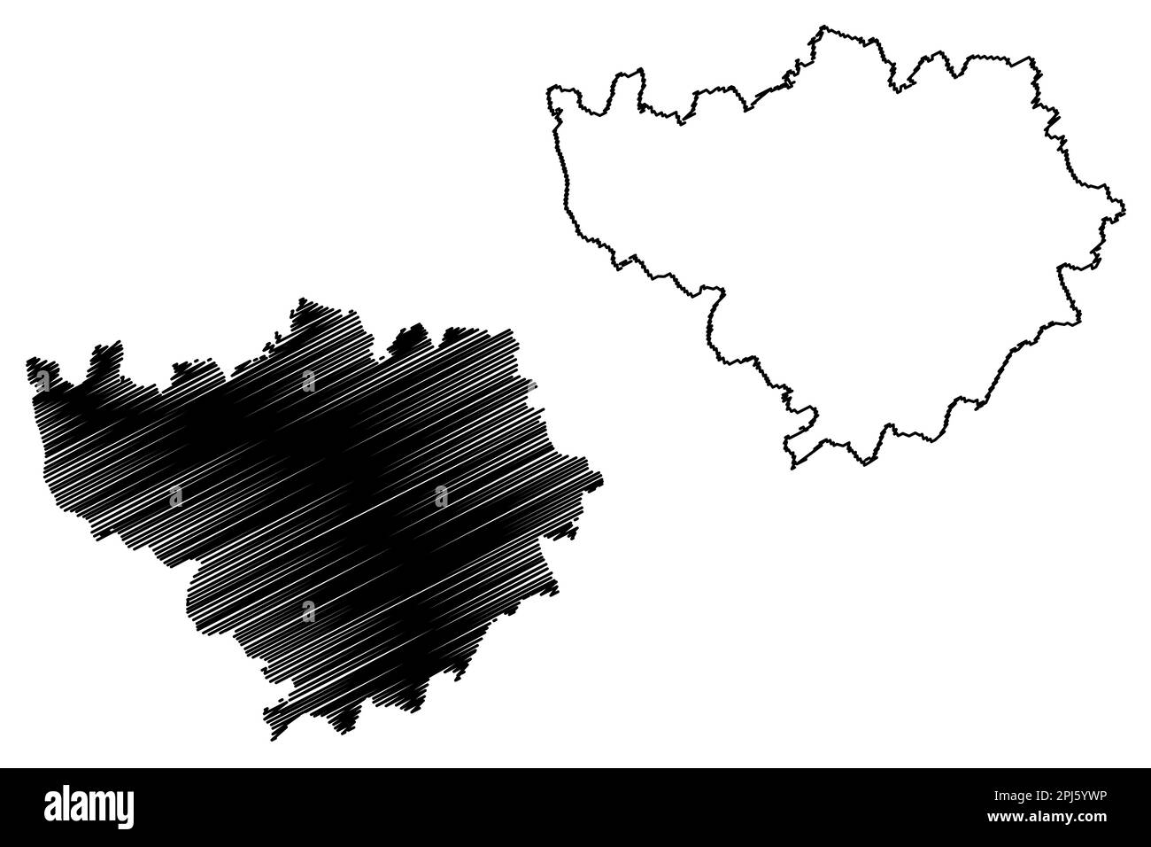 Warwick vector outline map hi-res stock photography and images - Alamy