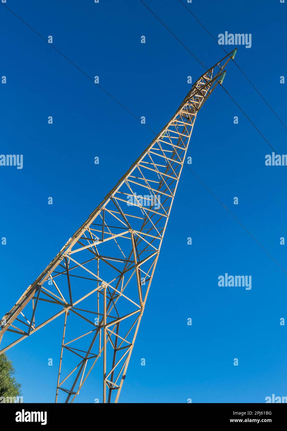 Electric power transmission tower Stock Photo
