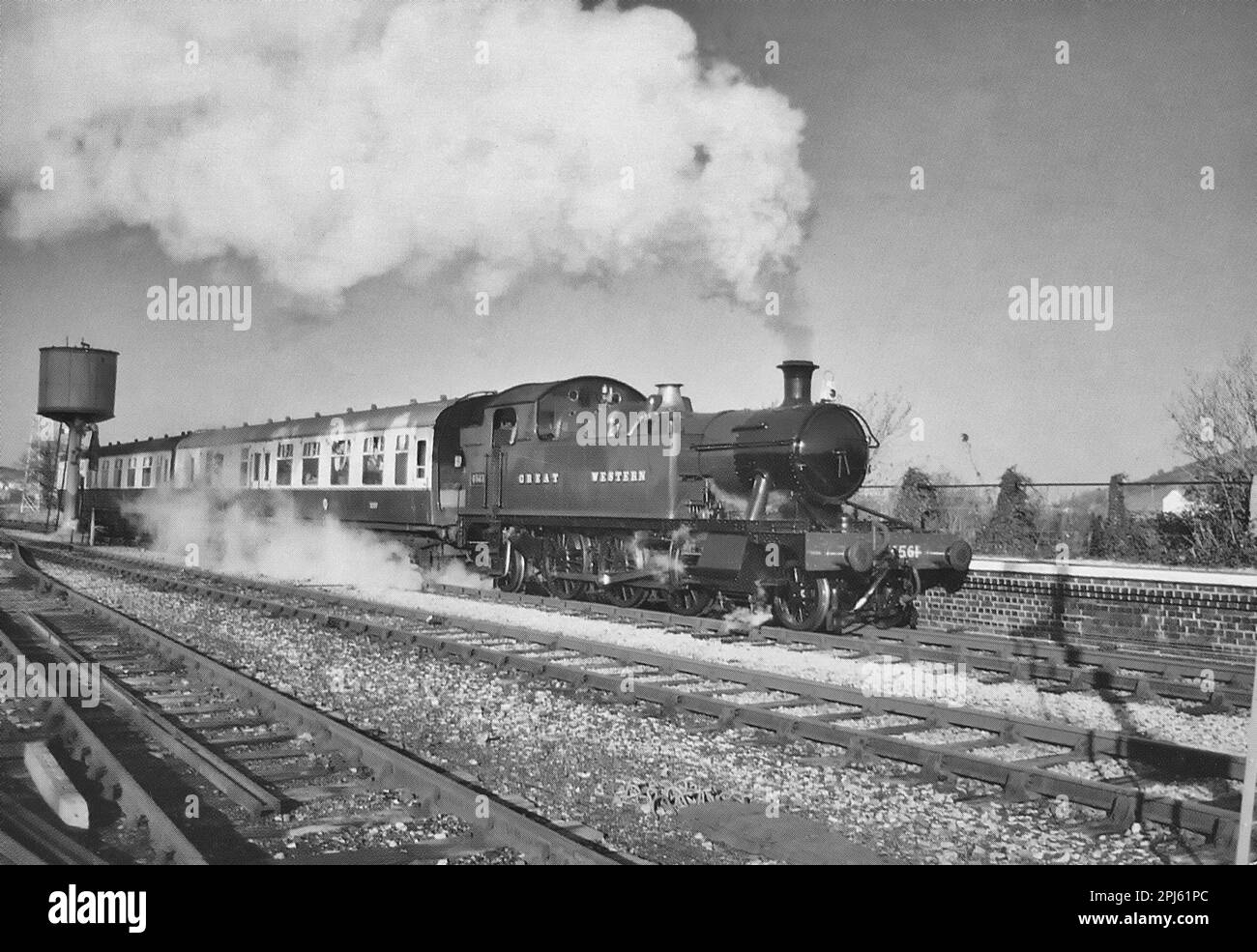 Great Western Railways 262T 4561 passenger steam train passing